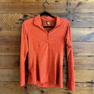 Mountain Hardwear Orange Quarter Zip lightweight pullover Medium